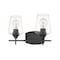 Z-Lite Joliet 2 Light Vanity, Matte Black & Clear 473-2V-MB - alternate 3